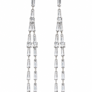 Crystal Cascade Tassel Drop Earrings