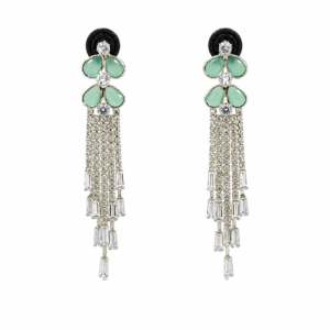 Mint Cascade Luxe Tassel Earrings
