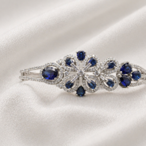Rachel Sapphire Blue CZ Designer Bracelet