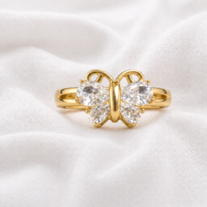 Butterfly Glow Crystal Ring