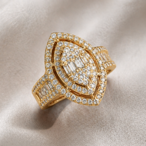 Royal Halo Baguette Luxe Ring