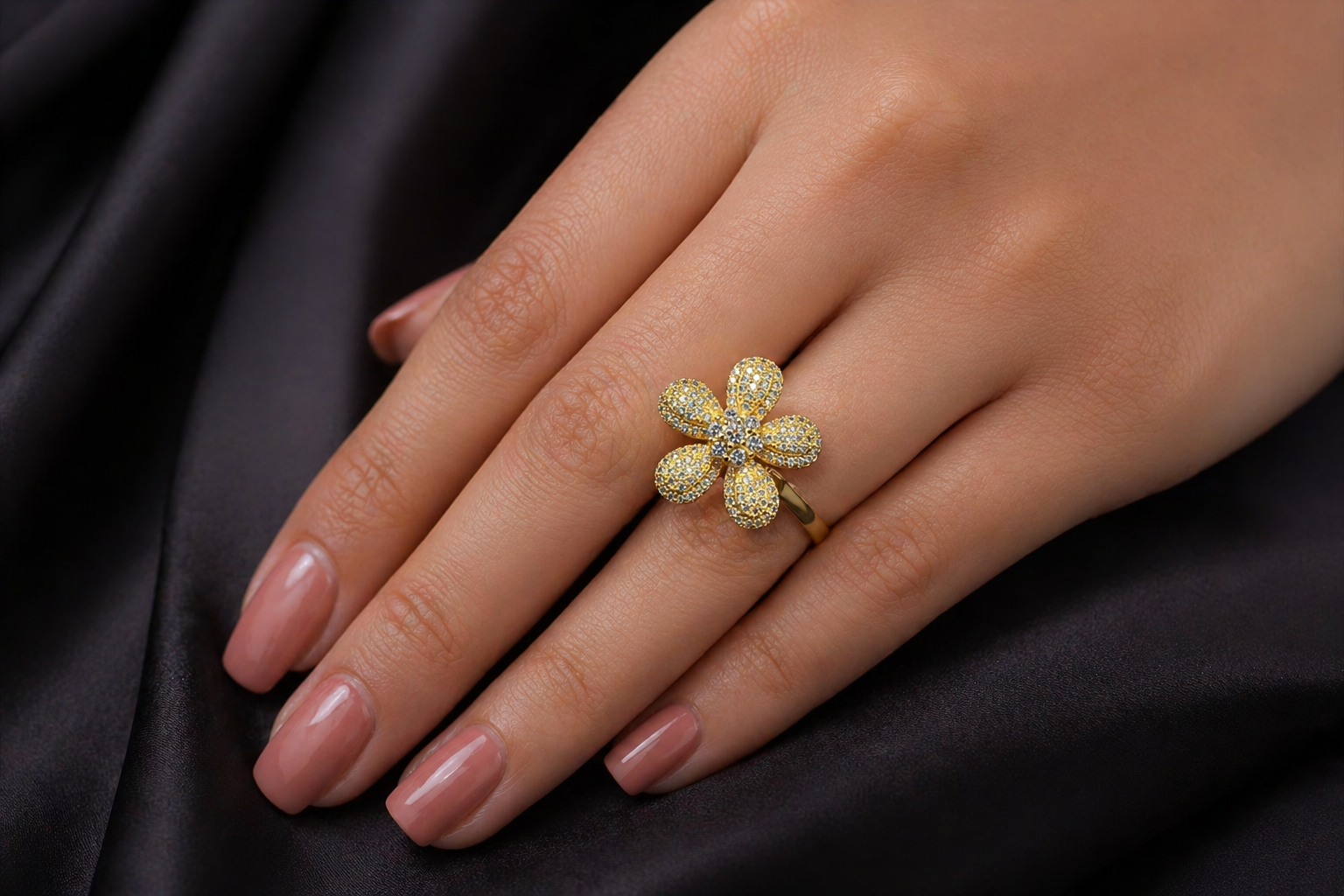 Celestia Bloom Crystal Ring