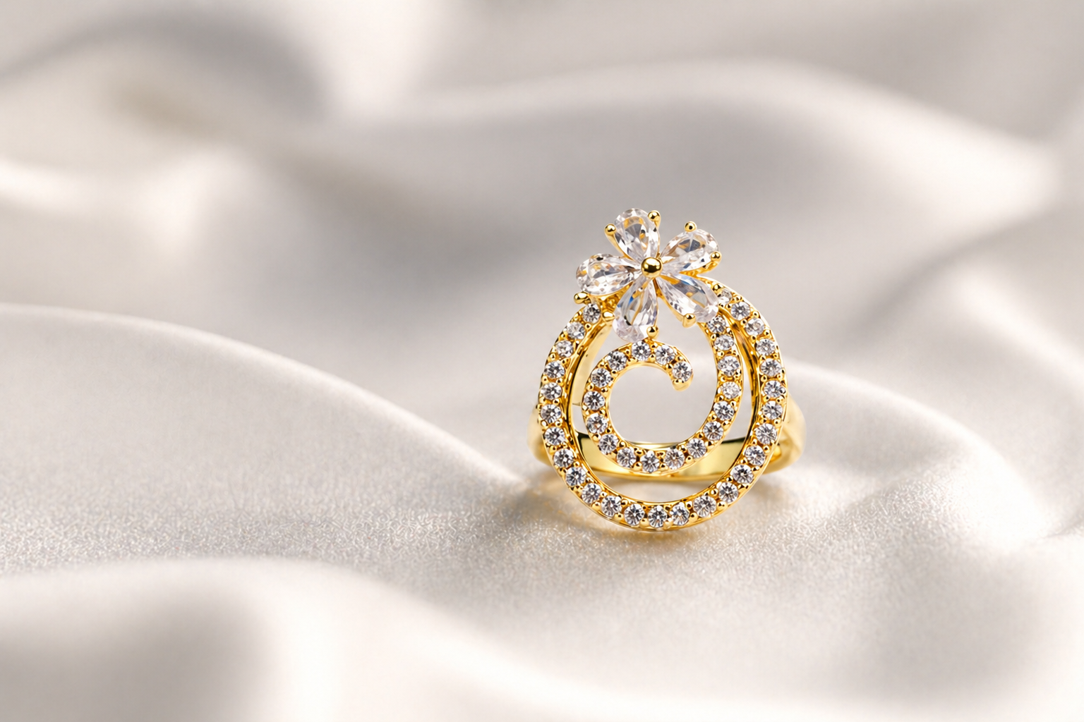 Royal Spiral Bloom Ring - Image 3