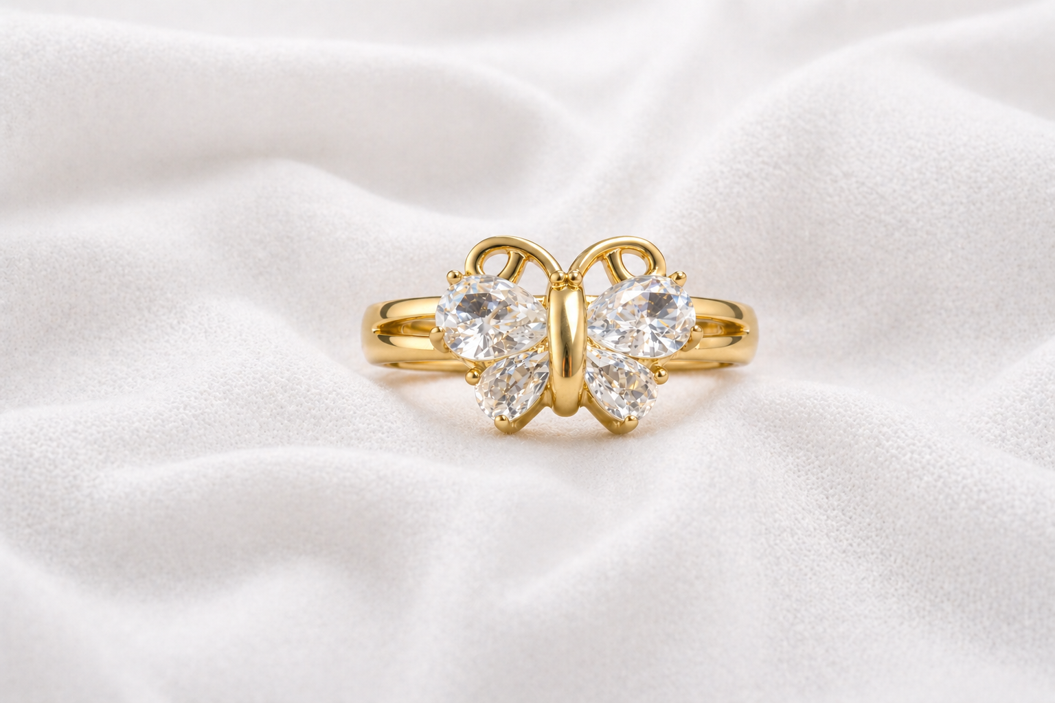 Butterfly Glow Crystal Ring - Image 2