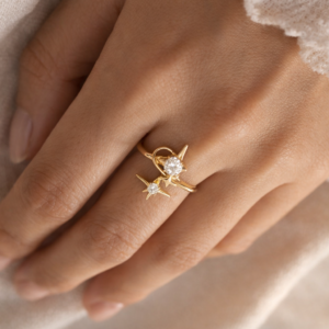 Elegant Star Design Adjustable Ring for Women