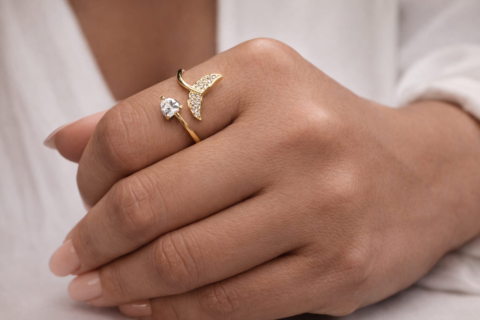 Mermaid Spark Open Ring