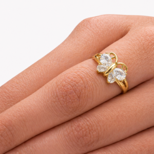 Butterfly Glow Crystal Ring