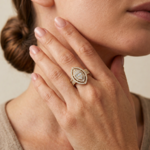 Royal Halo Baguette Luxe Ring