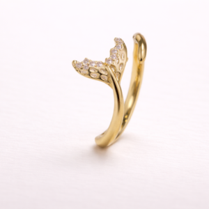 Winged Elegance Open Ring