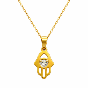 Hamsa Protection Crystal Necklace