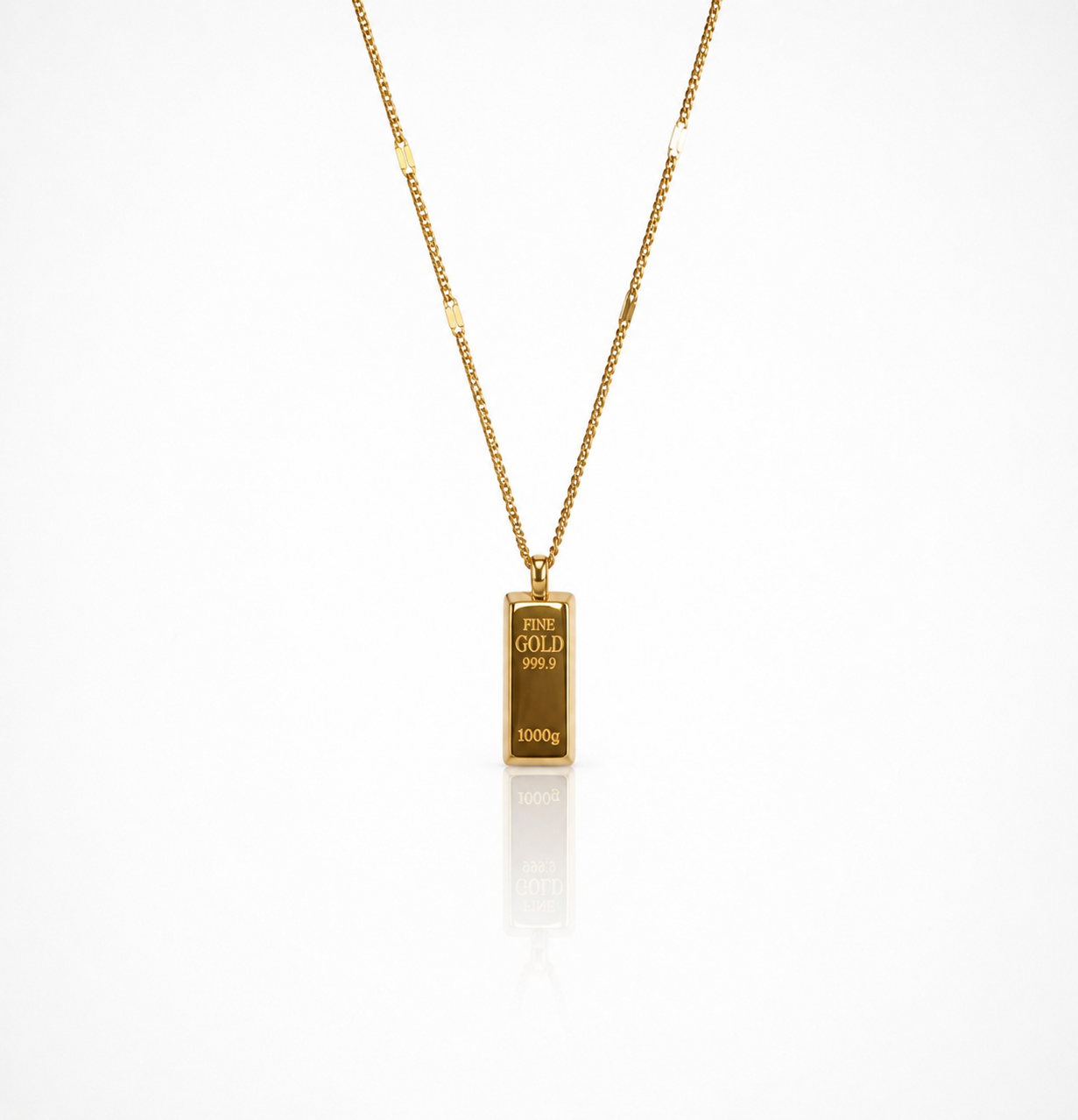 Luxe Gold Bar Pendant Necklace