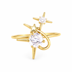 Elegant Star Design Adjustable Ring for Women